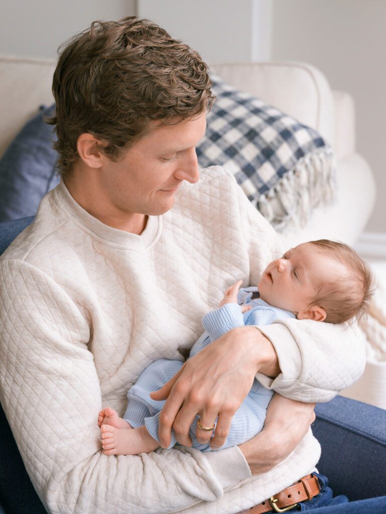 Natural light newborn session Marina San Francisco home